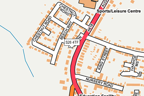 S26 4TF map - OS OpenMap – Local (Ordnance Survey)