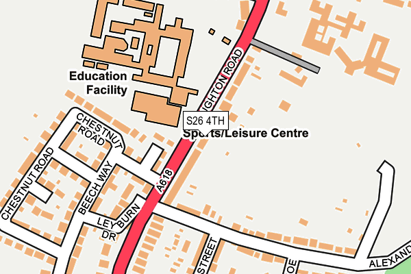 S26 4TH map - OS OpenMap – Local (Ordnance Survey)