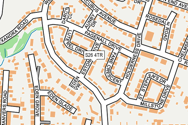 S26 4TR map - OS OpenMap – Local (Ordnance Survey)