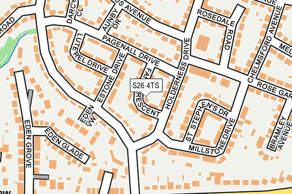 S26 4TS map - OS OpenMap – Local (Ordnance Survey)