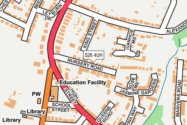 S26 4UH map - OS OpenMap – Local (Ordnance Survey)
