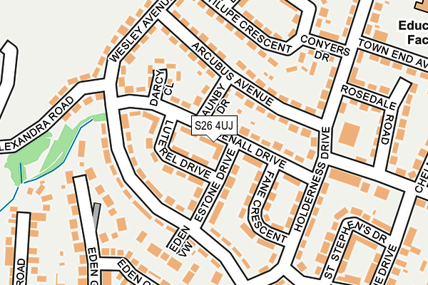 S26 4UJ map - OS OpenMap – Local (Ordnance Survey)