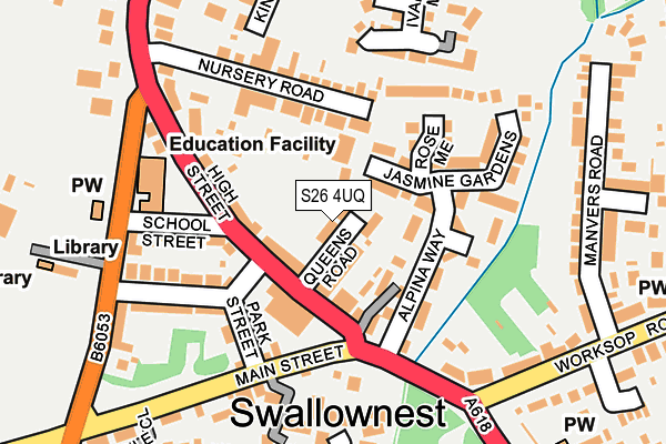 S26 4UQ map - OS OpenMap – Local (Ordnance Survey)