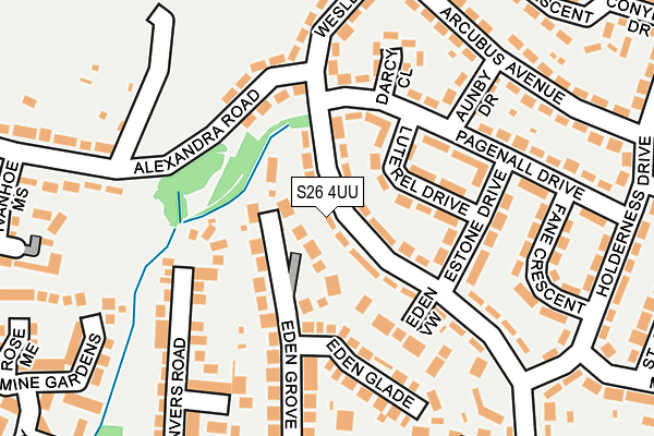 S26 4UU map - OS OpenMap – Local (Ordnance Survey)