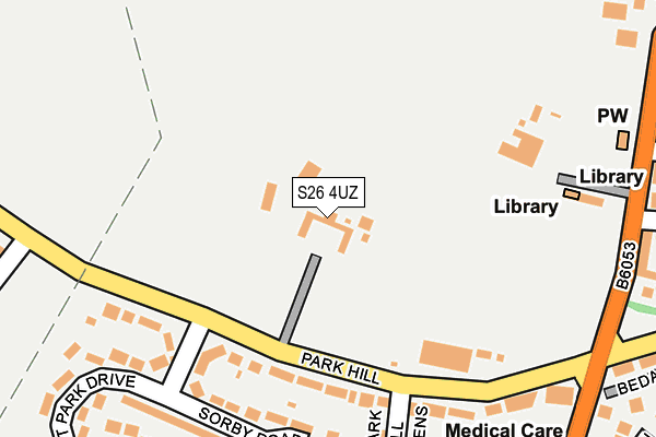 S26 4UZ map - OS OpenMap – Local (Ordnance Survey)