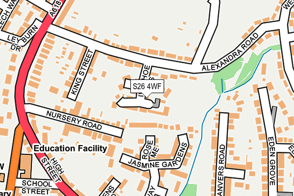 S26 4WF map - OS OpenMap – Local (Ordnance Survey)