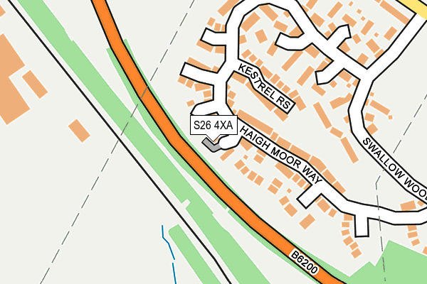 S26 4XA map - OS OpenMap – Local (Ordnance Survey)