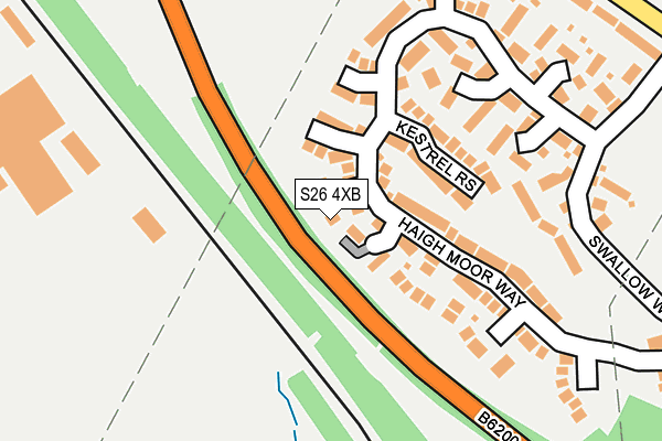 S26 4XB map - OS OpenMap – Local (Ordnance Survey)