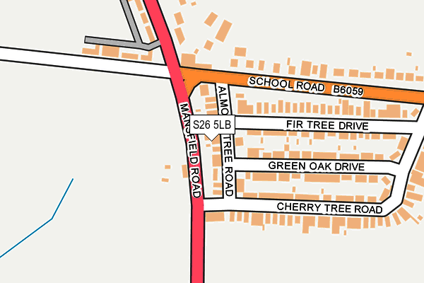 S26 5LB map - OS OpenMap – Local (Ordnance Survey)
