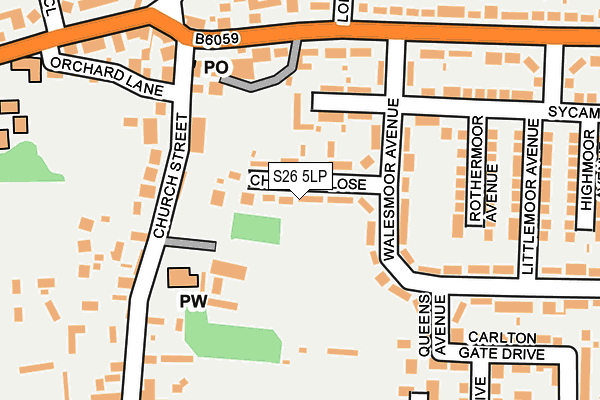 S26 5LP map - OS OpenMap – Local (Ordnance Survey)