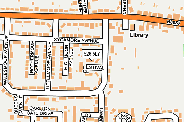 S26 5LY map - OS OpenMap – Local (Ordnance Survey)