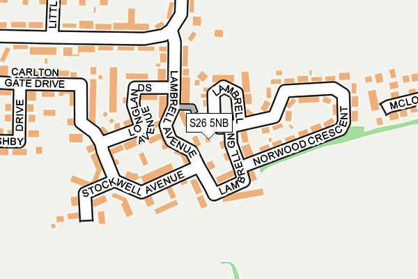 S26 5NB map - OS OpenMap – Local (Ordnance Survey)