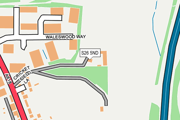 S26 5ND map - OS OpenMap – Local (Ordnance Survey)