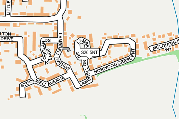 S26 5NT map - OS OpenMap – Local (Ordnance Survey)