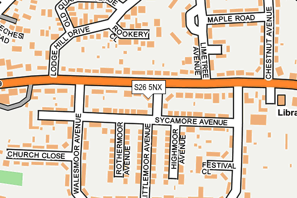 S26 5NX map - OS OpenMap – Local (Ordnance Survey)