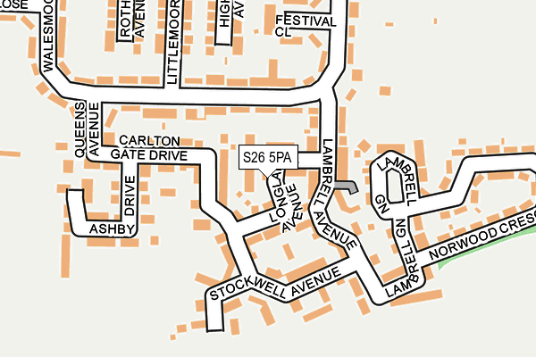 S26 5PA map - OS OpenMap – Local (Ordnance Survey)