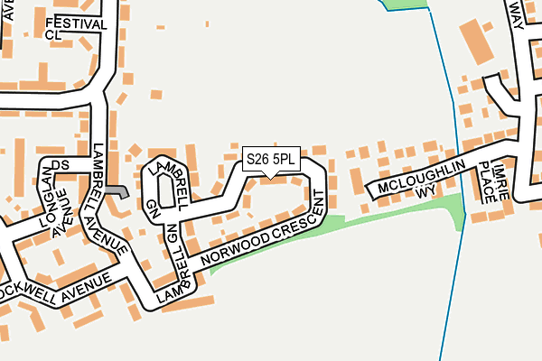 S26 5PL map - OS OpenMap – Local (Ordnance Survey)