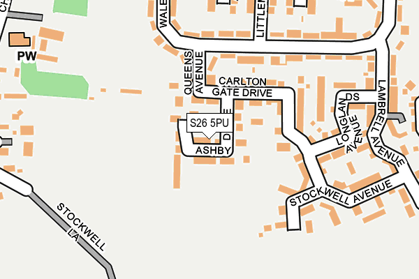 S26 5PU map - OS OpenMap – Local (Ordnance Survey)