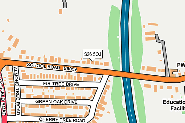S26 5QJ map - OS OpenMap – Local (Ordnance Survey)