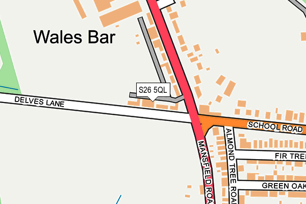 S26 5QL map - OS OpenMap – Local (Ordnance Survey)