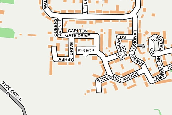 S26 5QP map - OS OpenMap – Local (Ordnance Survey)