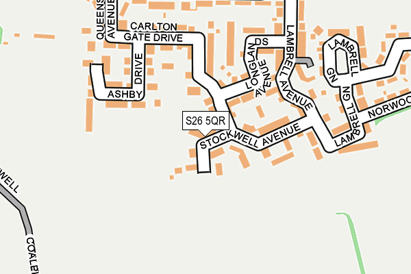 S26 5QR map - OS OpenMap – Local (Ordnance Survey)