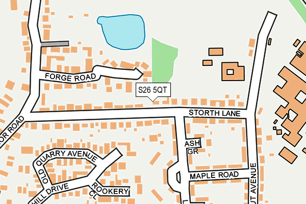 S26 5QT map - OS OpenMap – Local (Ordnance Survey)