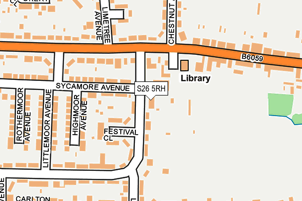 S26 5RH map - OS OpenMap – Local (Ordnance Survey)