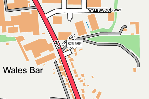 S26 5RP map - OS OpenMap – Local (Ordnance Survey)