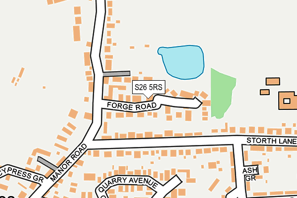 S26 5RS map - OS OpenMap – Local (Ordnance Survey)