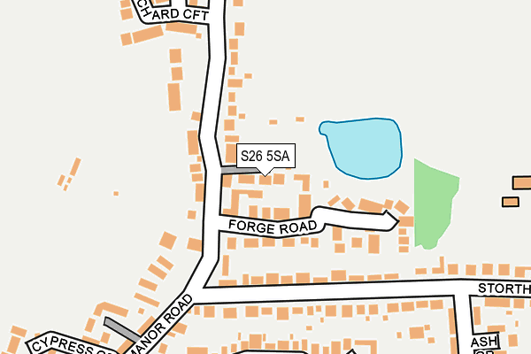 S26 5SA map - OS OpenMap – Local (Ordnance Survey)
