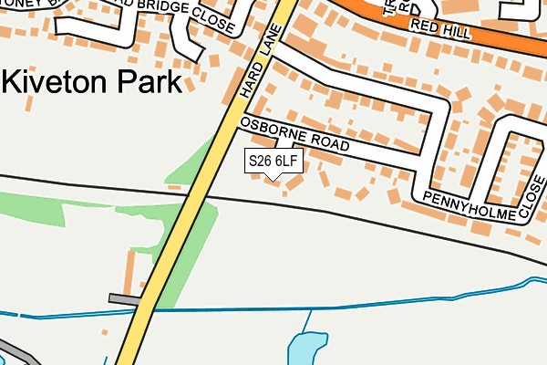 S26 6LF map - OS OpenMap – Local (Ordnance Survey)