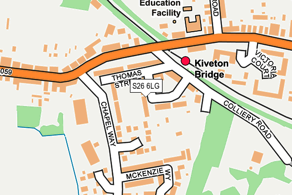S26 6LG map - OS OpenMap – Local (Ordnance Survey)