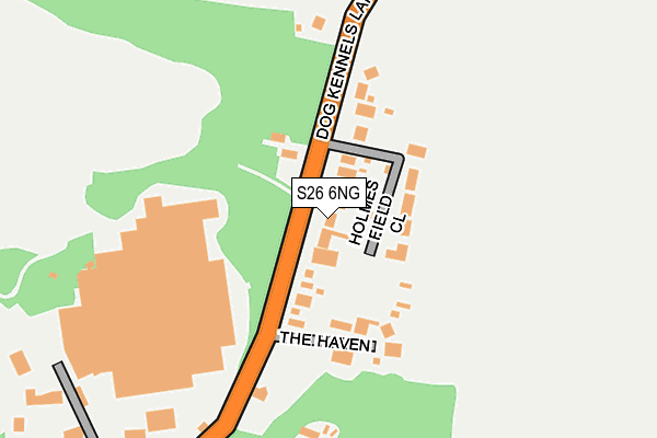 S26 6NG map - OS OpenMap – Local (Ordnance Survey)