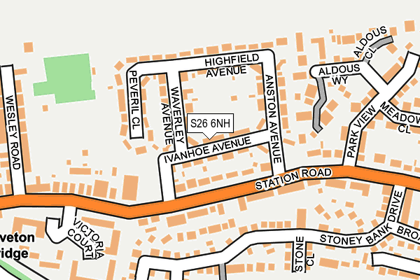 S26 6NH map - OS OpenMap – Local (Ordnance Survey)