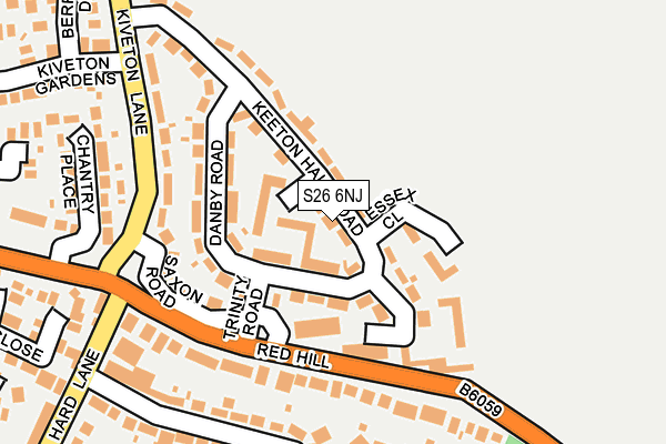 S26 6NJ map - OS OpenMap – Local (Ordnance Survey)
