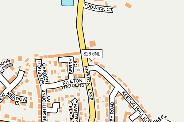 S26 6NL map - OS OpenMap – Local (Ordnance Survey)