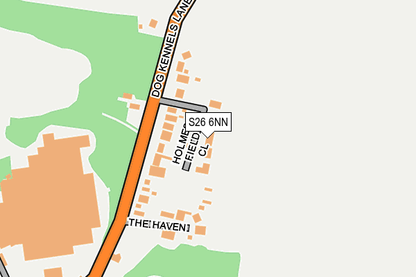 S26 6NN map - OS OpenMap – Local (Ordnance Survey)