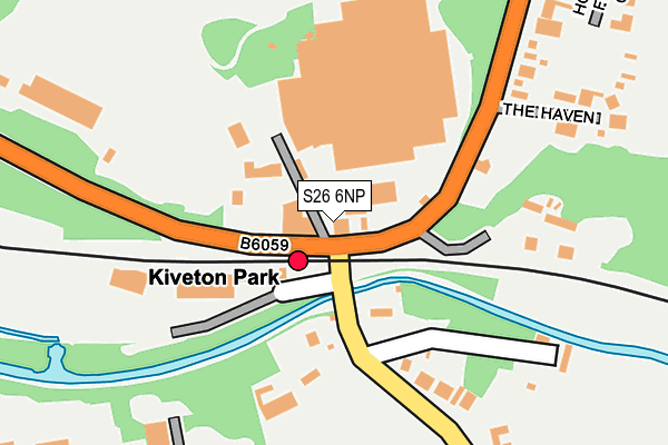 S26 6NP map - OS OpenMap – Local (Ordnance Survey)