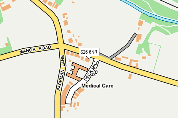 S26 6NR map - OS OpenMap – Local (Ordnance Survey)
