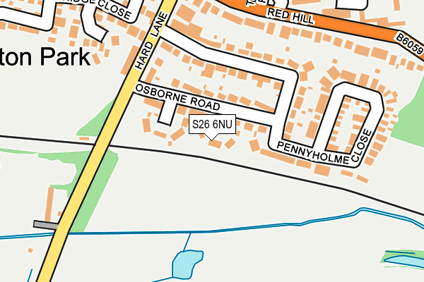 S26 6NU map - OS OpenMap – Local (Ordnance Survey)