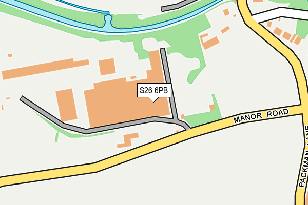 S26 6PB map - OS OpenMap – Local (Ordnance Survey)