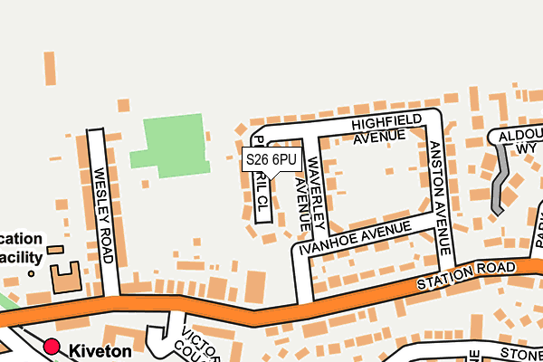 S26 6PU map - OS OpenMap – Local (Ordnance Survey)