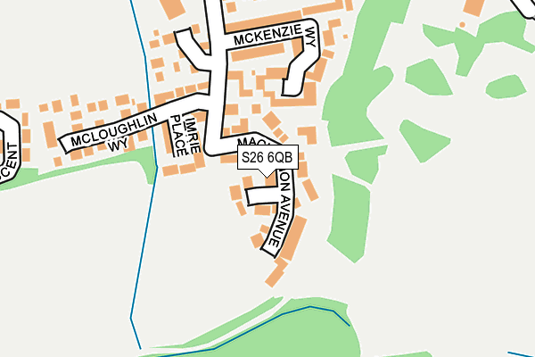 S26 6QB map - OS OpenMap – Local (Ordnance Survey)