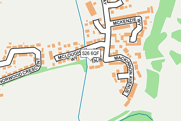 S26 6QF map - OS OpenMap – Local (Ordnance Survey)