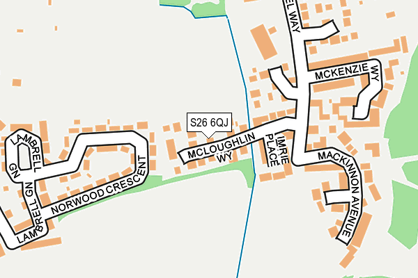 S26 6QJ map - OS OpenMap – Local (Ordnance Survey)
