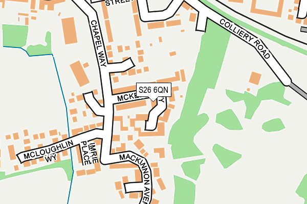 S26 6QN map - OS OpenMap – Local (Ordnance Survey)