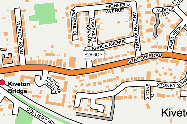 S26 6QP map - OS OpenMap – Local (Ordnance Survey)