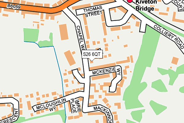 S26 6QT map - OS OpenMap – Local (Ordnance Survey)