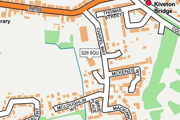 S26 6QU map - OS OpenMap – Local (Ordnance Survey)